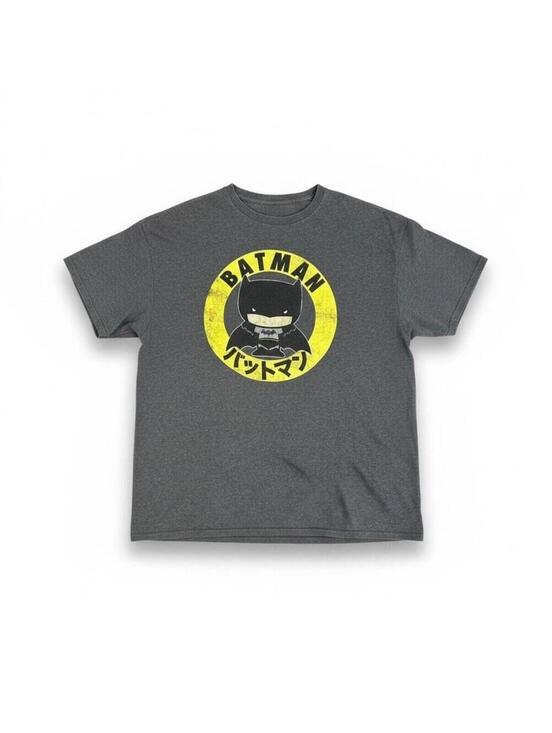Batman Other - Batman Japanese Logo Graphic T-Shirt Gray Men’s XL Anime Style DC Comics Tee